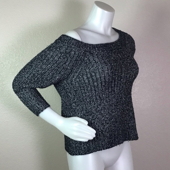 ALICE + OLIVIA BLACK & SILVER SWEATER - Picture 3 of 8